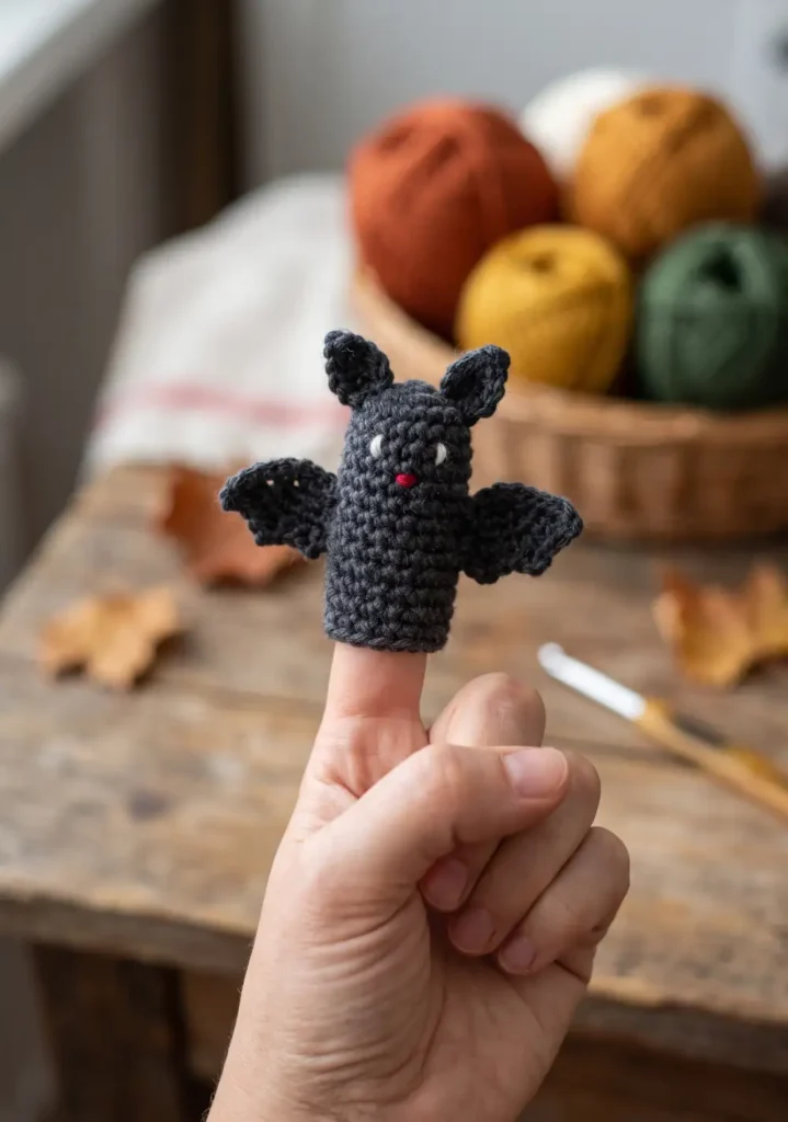 17. Bat Finger Puppet Pattern