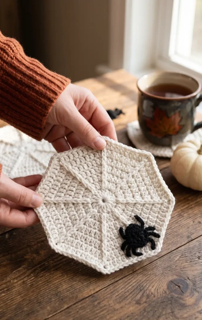 17. Spider Web Coaster Pattern