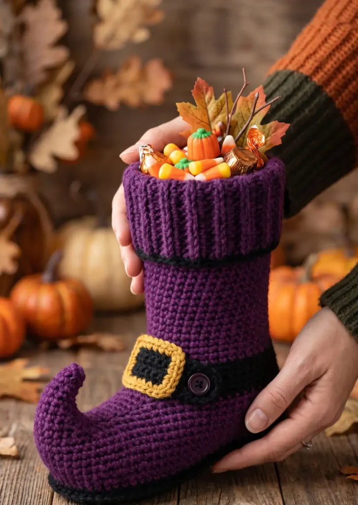 18. Witch Boot Candy Holder