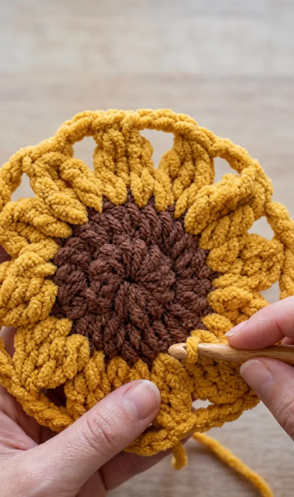 How to Crochet a Chunky Sunflower Blanket