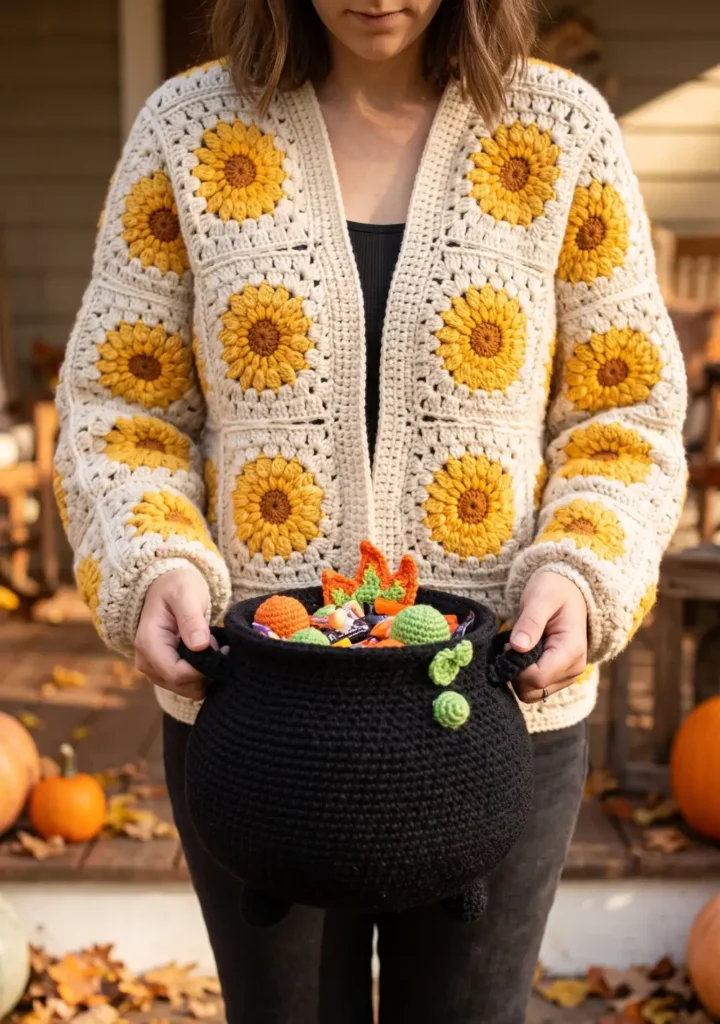 24. Crochet Cauldron Basket Pattern