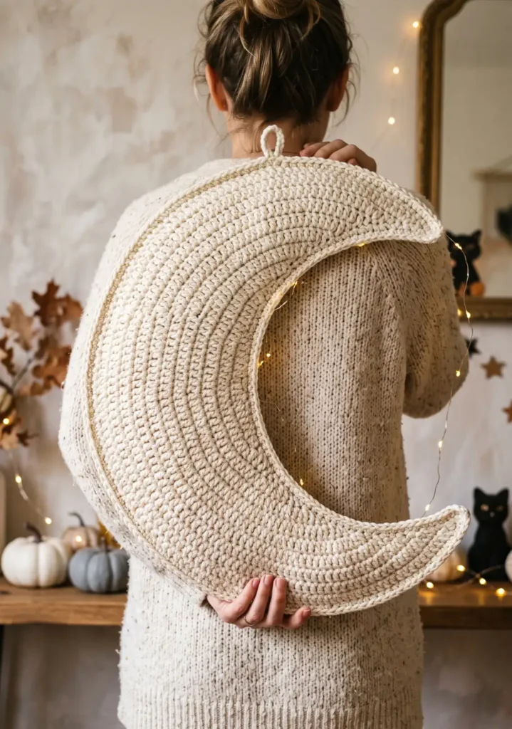 26. Crochet Moon Wall Decor