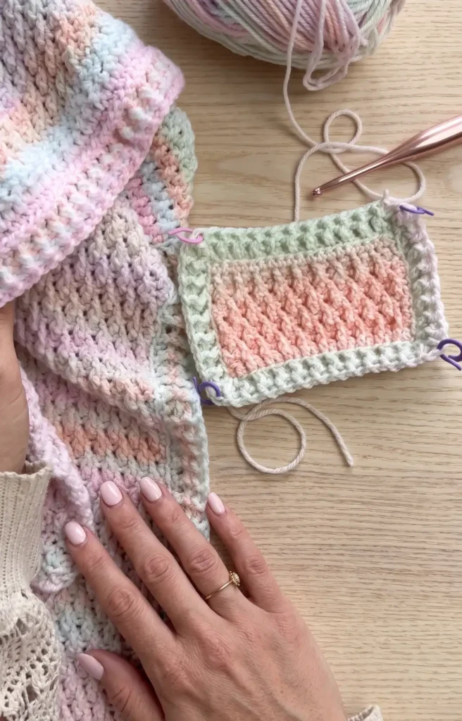 Alpine Stitch Blanket Crochet Pattern