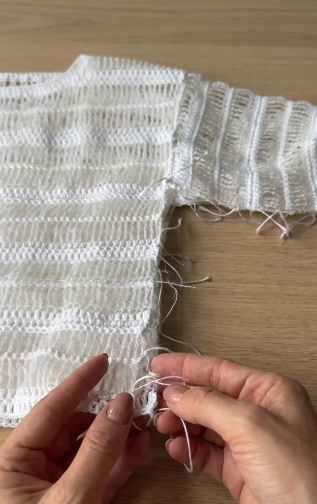 CROCHET MESH SWEATER