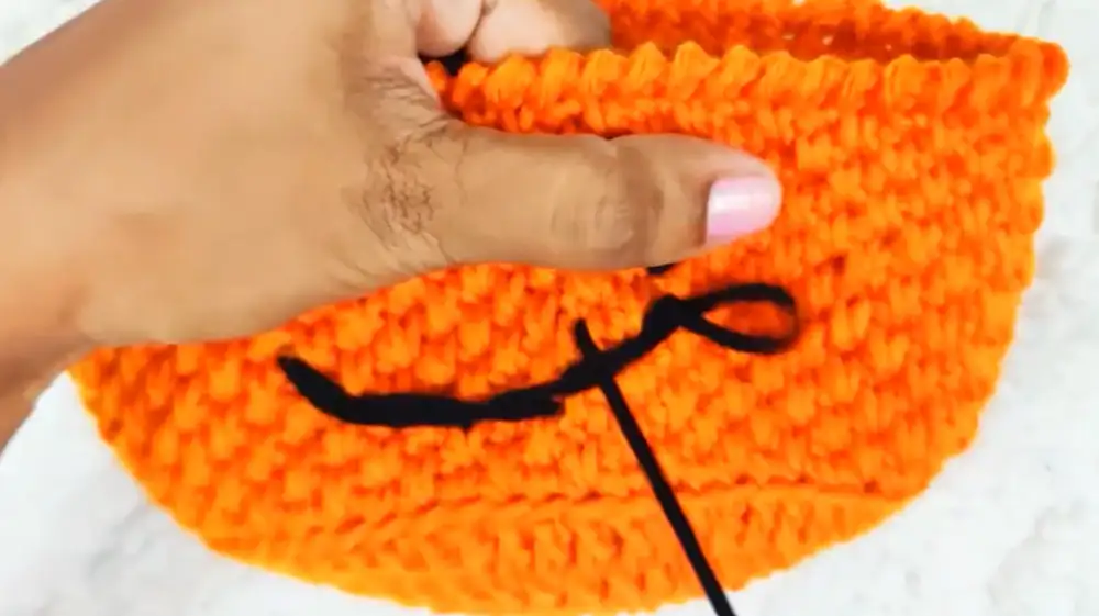 Handmade Crochet Pumpkin Basket&nbsp;
