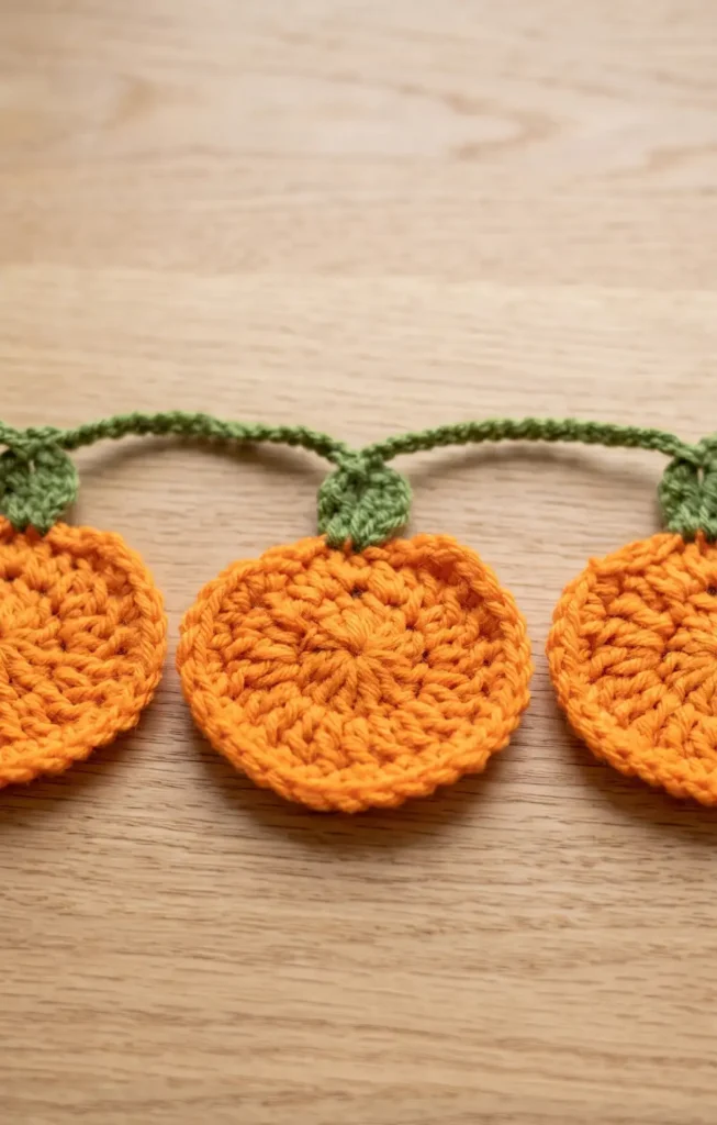 Pumpkin Garland Crochet Tutorial