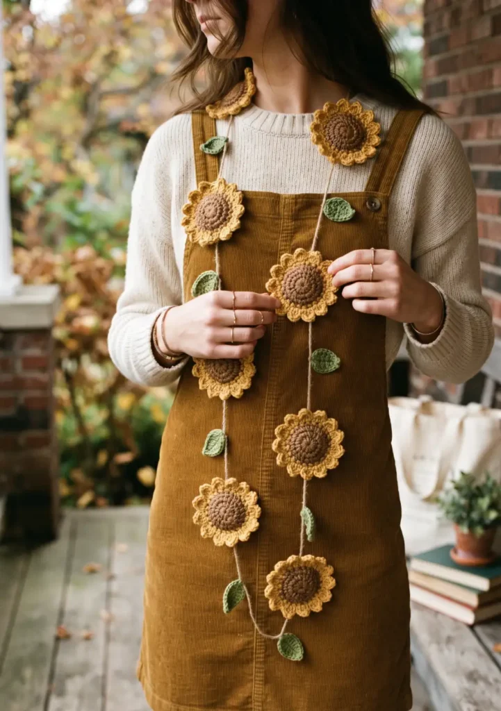 4. Sunflower Crochet Garland