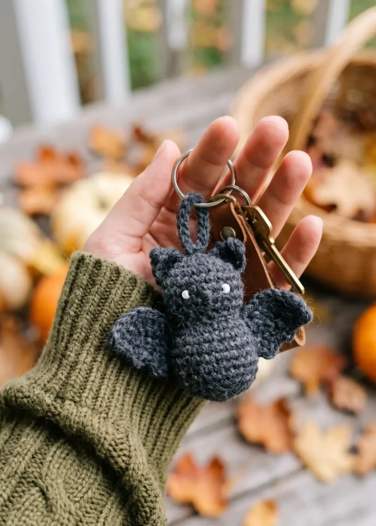 9. Bat Keychain Crochet Pattern