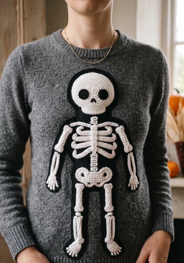 9. Crochet Skeleton Decoration