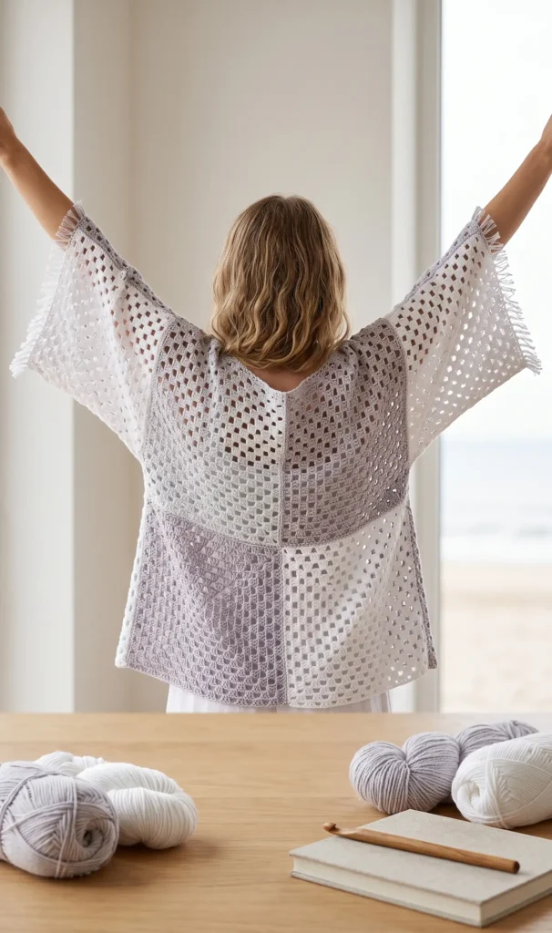How to Crochet a Jacket with Granny Squares