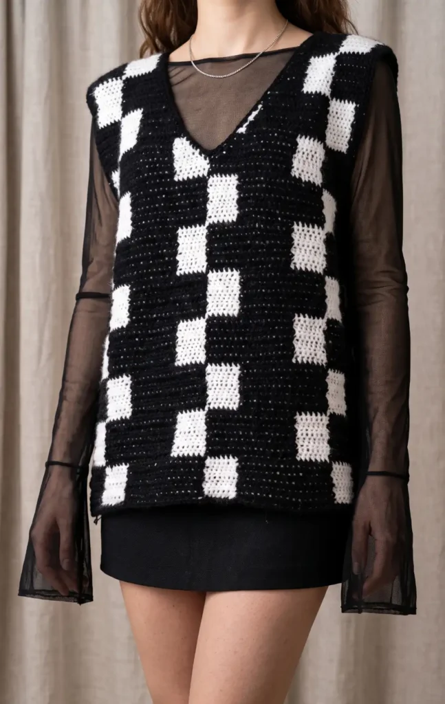Wednesday Crochet Vest