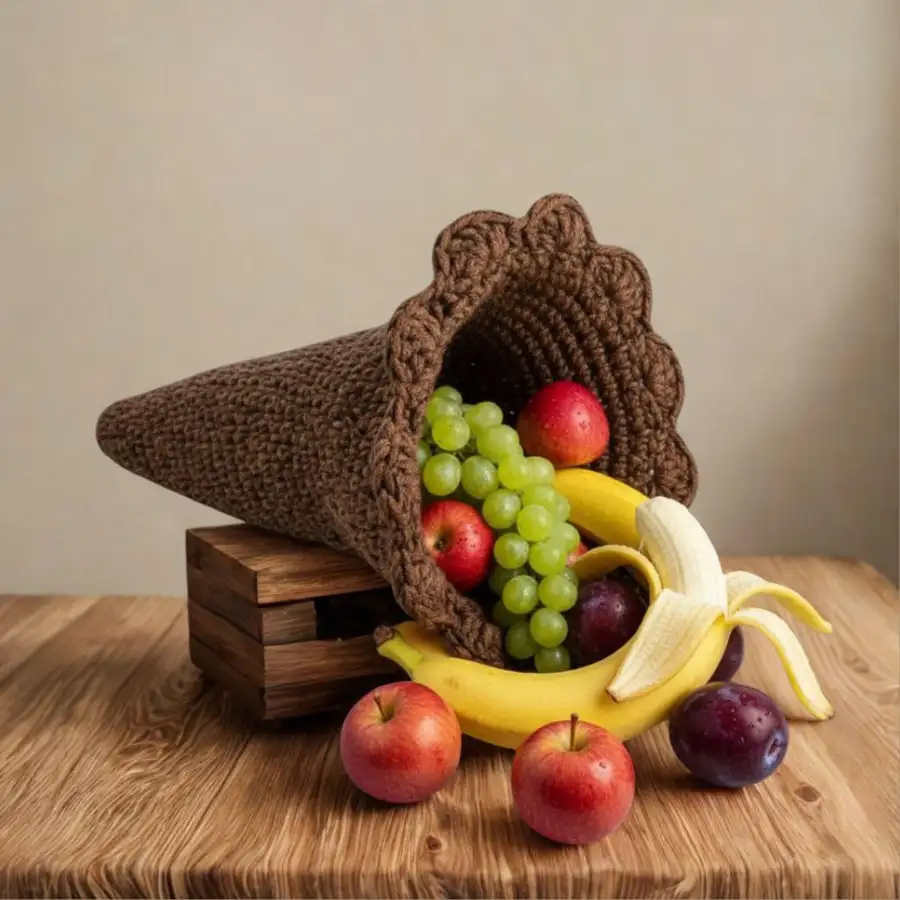 Crochet Cornucopia Table Decor