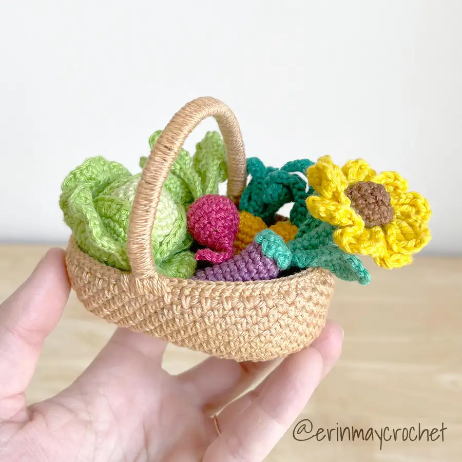 Crochet Harvest Basket Decoration