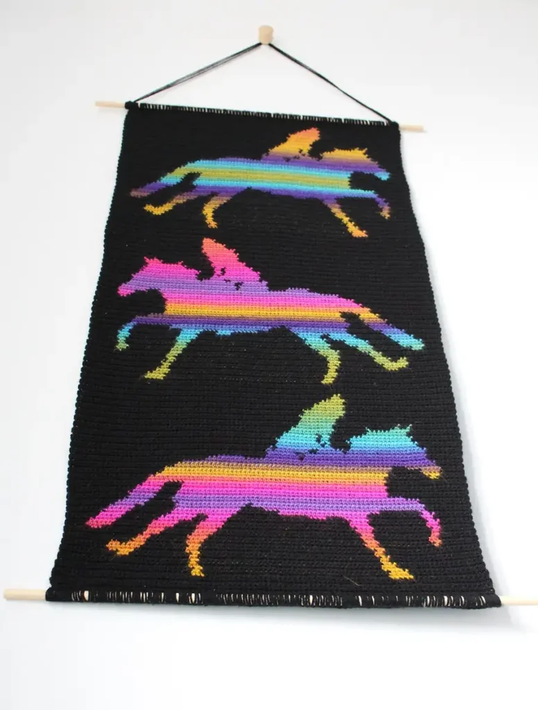 Crochet Horse Wall Hanging