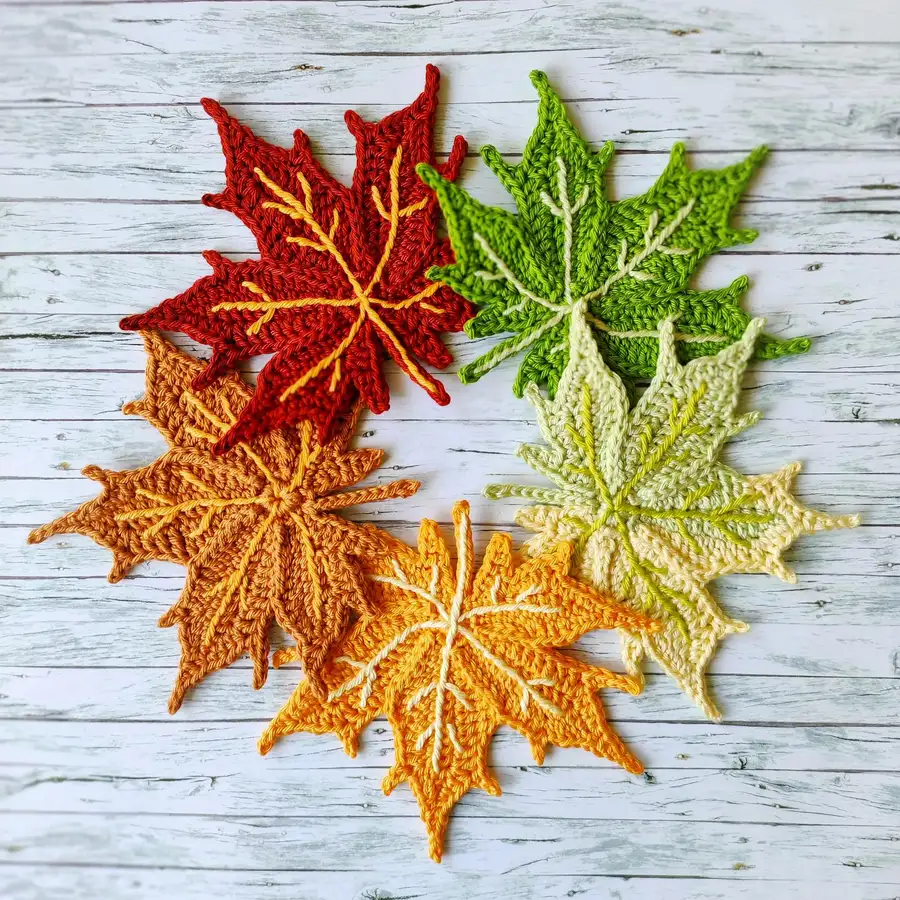 Crochet Maple Leaf Bowl Filler
