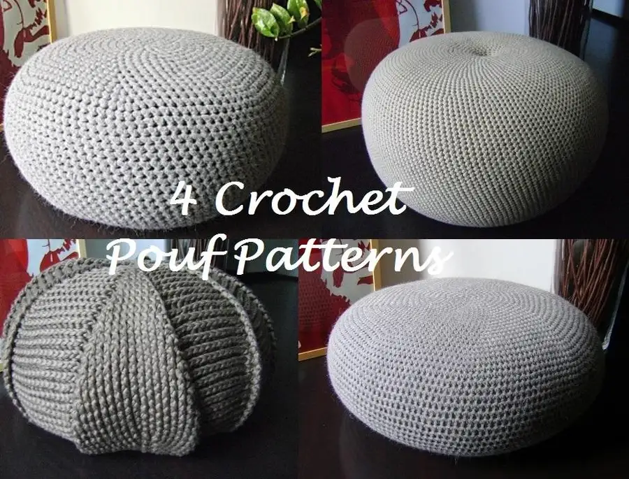 Crochet Pouf Floor Cushion