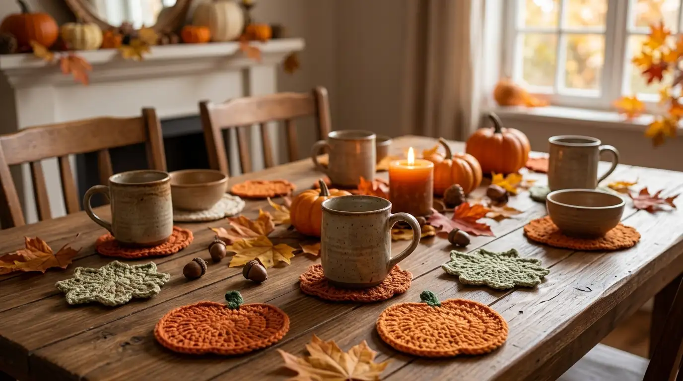 Crochet Thanksgiving Coasters Patterns