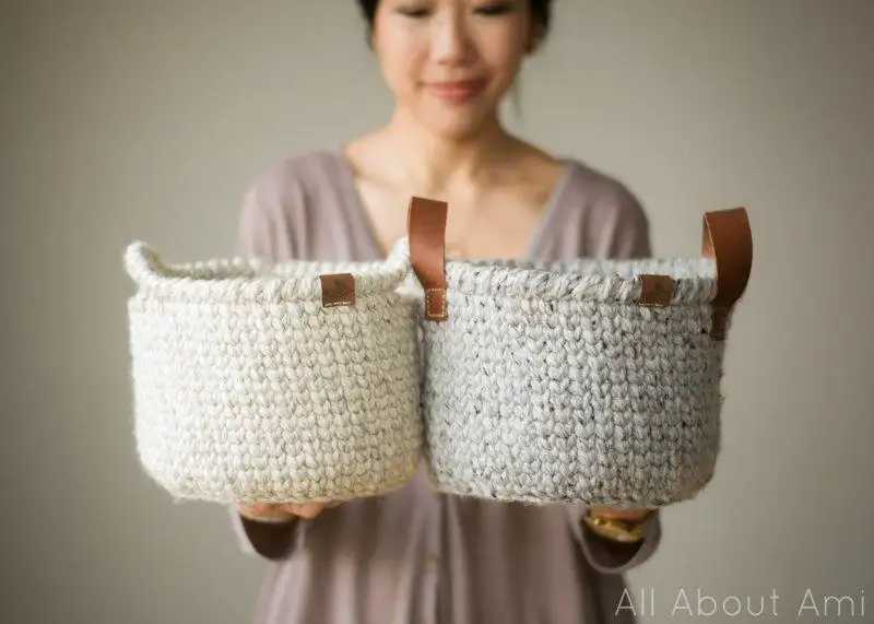Farmhouse Crochet Harvest Basket