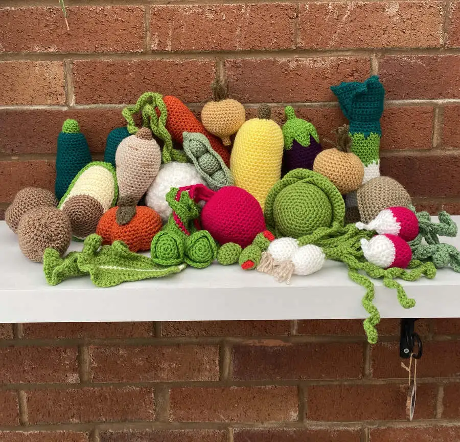 Harvest Cornucopia Crochet Display
