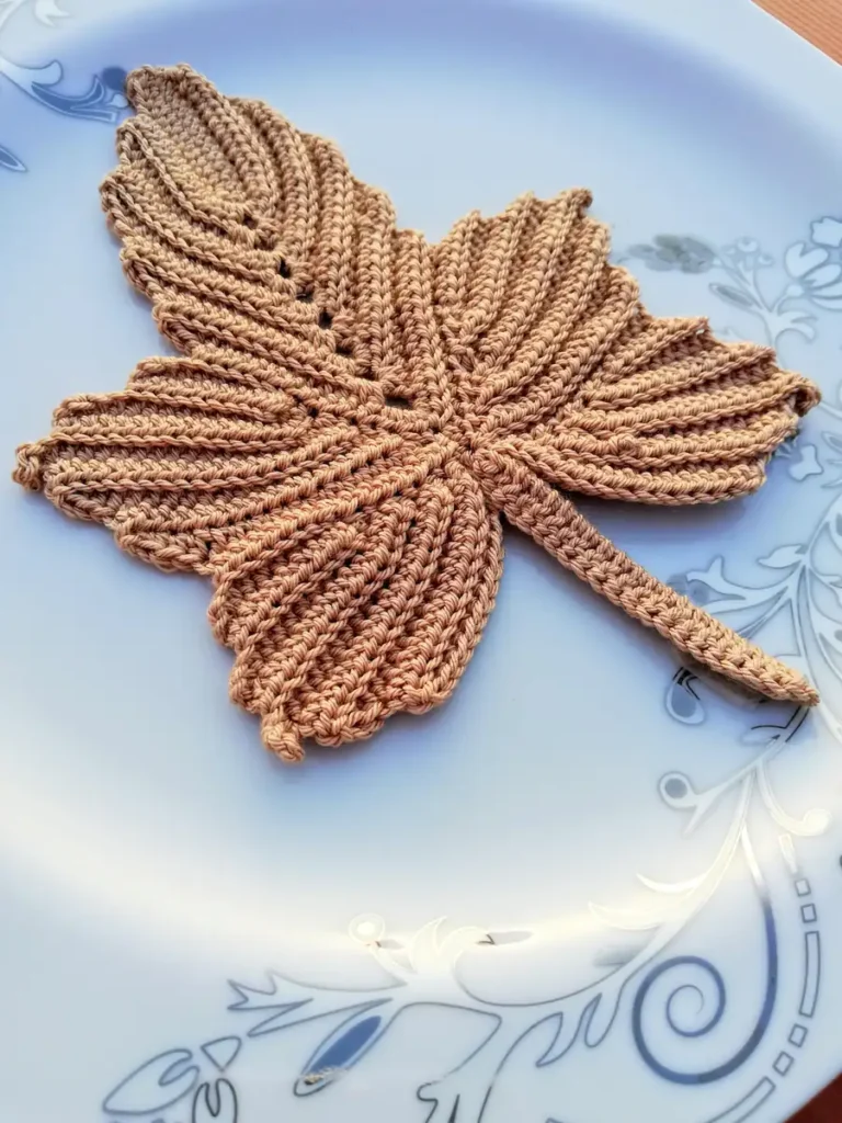 Maple Leaf Crochet Coasters