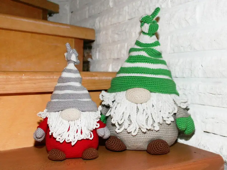 Rustic Crochet Gnome Decor