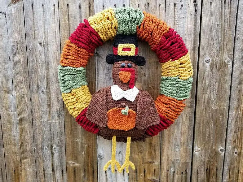 Thanksgiving Crochet Wreath Decor